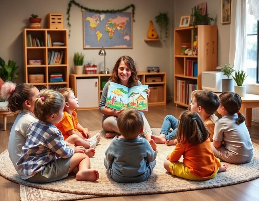 Storytelling time at the pre-school